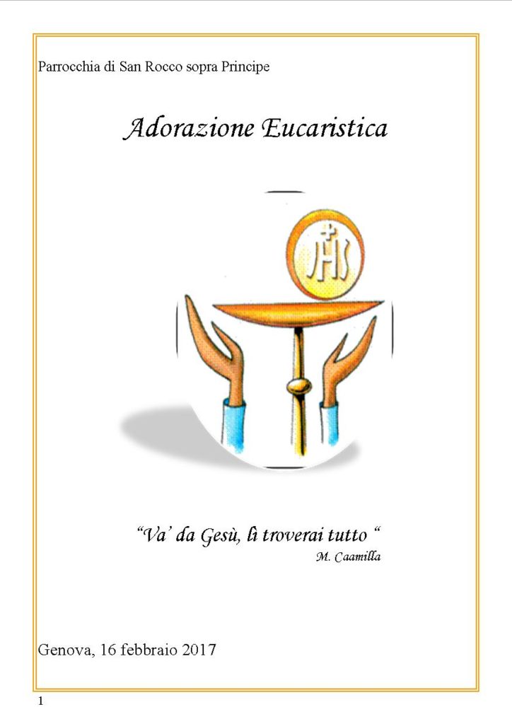 adorazine eucaristica 16 feb. 2017